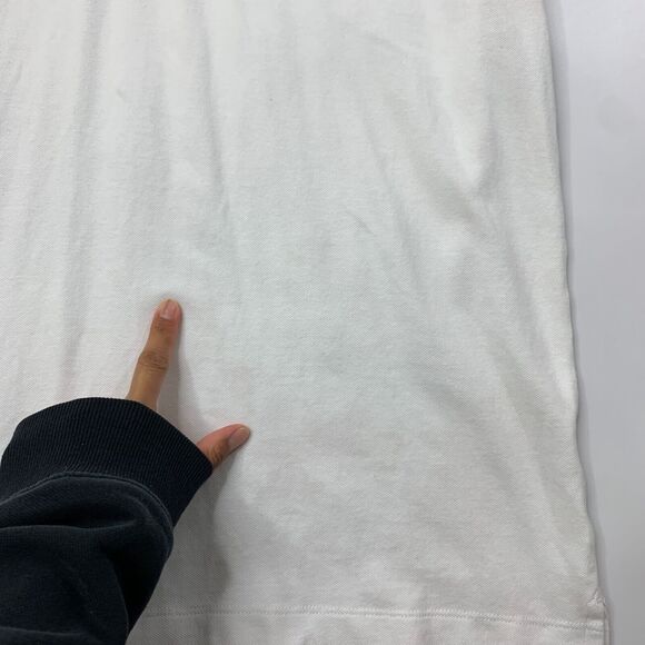 Abercrombie Fitch Shirt Mens LT Large Tall White Navy Don't Sweat It Collection - Picture 7 of 10